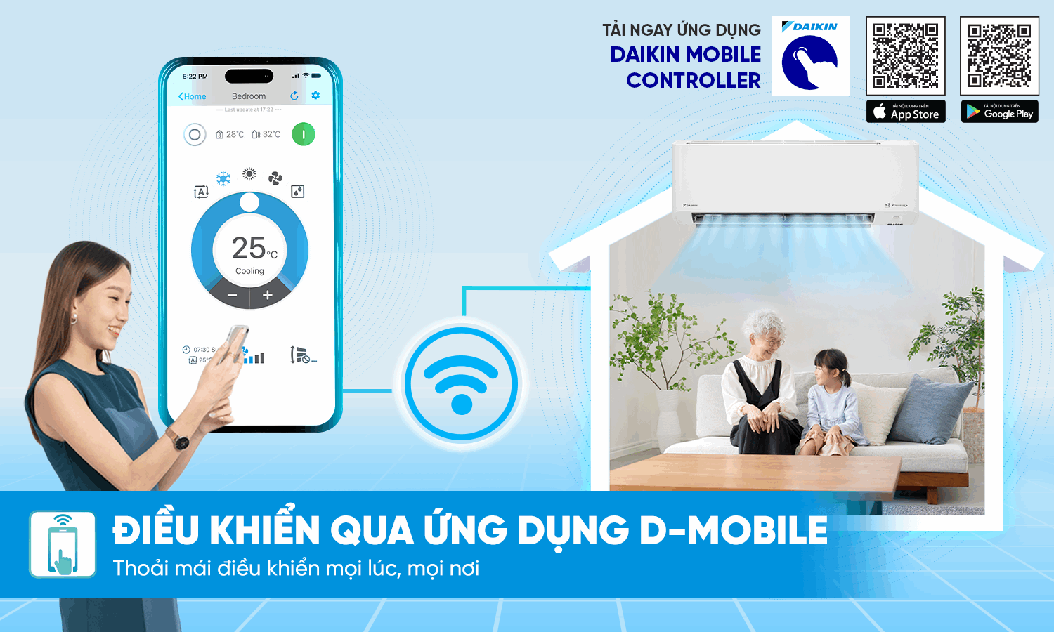 Điều hòa Daikin 1 chiều Inverter 12000BTU FTKY35WAVMV